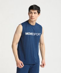 MOVESPORT(ムーブスポーツ)/SUNSCREEN TOUGH ソフトハイゲージ スリーブレスシャツ/ネイビー杢