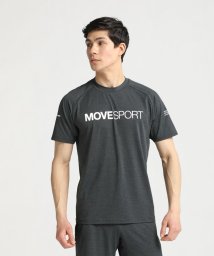 MOVESPORT(ムーブスポーツ)/SUNSCREEN TOUGH ソフトハイゲージ ショートスリーブシャツ/ブラック杢
