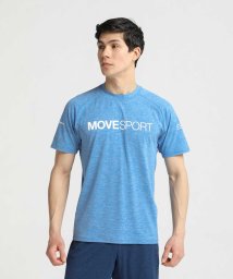 MOVESPORT(ムーブスポーツ)/SUNSCREEN TOUGH ソフトハイゲージ ショートスリーブシャツ/ブルー杢
