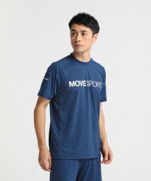 MOVESPORT(ムーブスポーツ)/SUNSCREEN TOUGH ソフトハイゲージ ショートスリーブシャツ/ネイビー杢