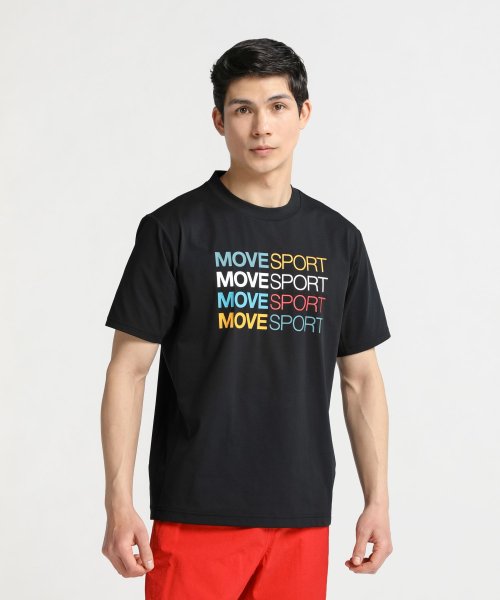 MOVESPORT(ムーブスポーツ)/S.F.TECH TOUGH マルチカラー ショートスリーブシャツ/ブラック