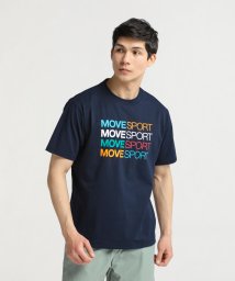 MOVESPORT(ムーブスポーツ)/S.F.TECH TOUGH マルチカラー ショートスリーブシャツ/ネイビー