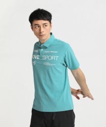 MOVESPORT(ムーブスポーツ)/SUNSCREEN ミニ鹿の子 オーセンティックロゴ ポロシャツ/カーキ