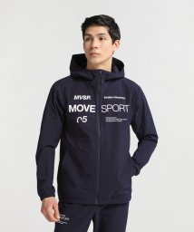 MOVESPORT(ムーブスポーツ)/AIRY TRANSFER TOUGH スパンライク オーセンティックロゴ フルジップフーディー/ネイビー