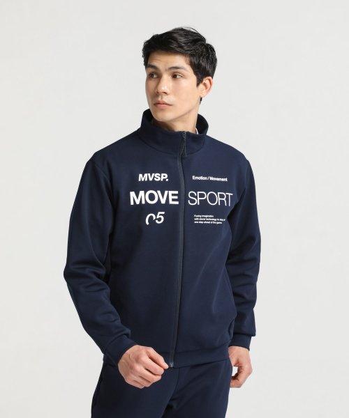 MOVESPORT(ムーブスポーツ)/S.F.TECH オーセンティックロゴ スタンドカラージャケット/ネイビー