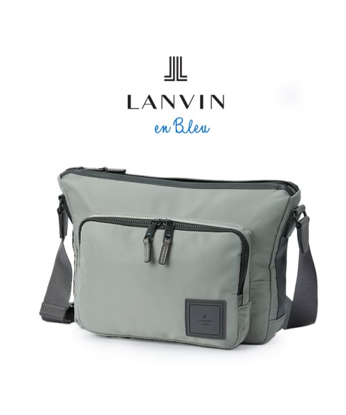 ランバンオンブルー バッグ ショルダーバッグ メンズ ブランド 斜めがけ 撥水 防水 LANVIN en Bleu 541102 LANVIN en ｜オープンポケット×2　　　　　 ｜ファスナーポケット　　　　　