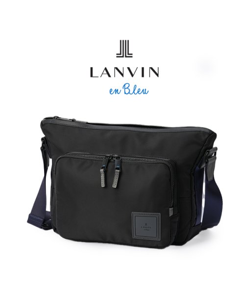 ランバンオンブルー バッグ ショルダーバッグ メンズ ブランド 斜めがけ 撥水 防水 LANVIN en Bleu 541102 LANVIN en ｜オープンポケット×2　　　　　 ｜ファスナーポケット　　　　　