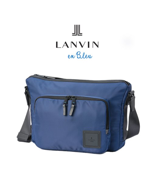 ランバンオンブルー バッグ ショルダーバッグ メンズ ブランド 斜めがけ 撥水 防水 LANVIN en Bleu 541102 LANVIN en ｜オープンポケット×2　　　　　 ｜ファスナーポケット　　　　　