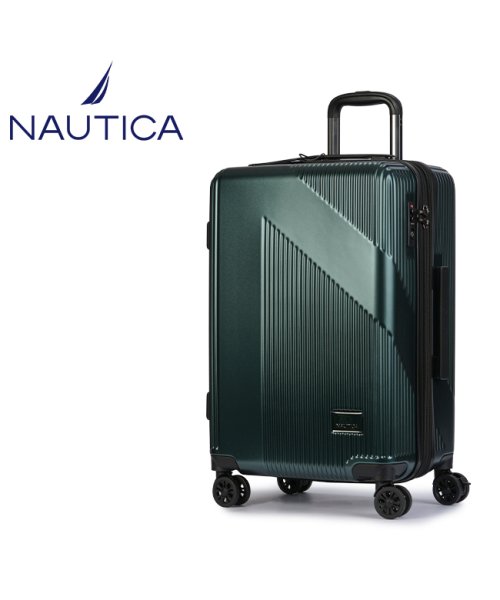 NAUTICA(ノーティカ)/ノーティカ スーツケース Mサイズ 55L/61L 拡張 ストッパー付き NAUTICA 370－1001 キャリーケース キャリーバッグ/グリーン