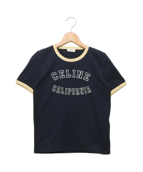 CELINE(セリーヌ)/セリーヌ Tシャツ カットソー カリフォルニア ロゴ コットンジャージー ネイビー レディース CELINE 2X17H671Q 07FJ/その他