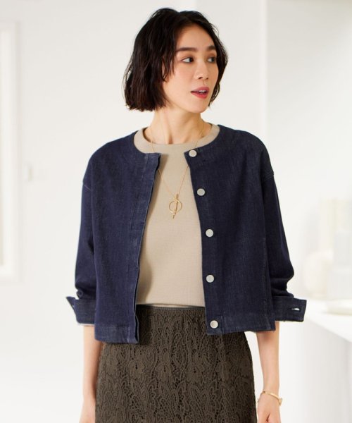 【洗える】ウスカルデニム ジャケット 