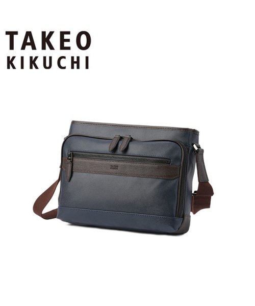 TAKEO KIKUCHI(タケオキクチ)/タケオキクチ ショルダーバッグ メンズ ブランド 斜めがけ 横型 TAKEO KIKUCHI 745122/ネイビー