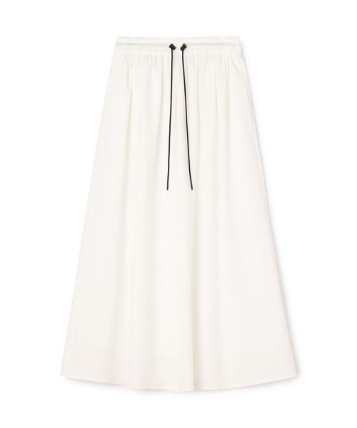 シアーサッカーギャザーロングスカート 