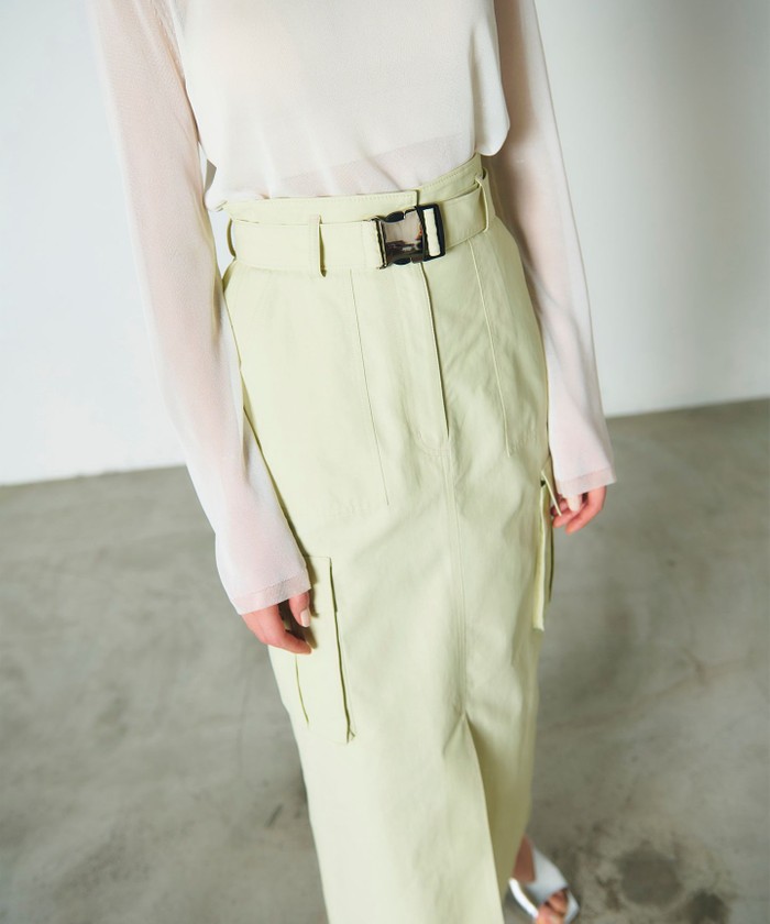 GRACECONTINENTAL ツイルワークスカート イエロー 36 GRACECONTINENTAL ツイルワークスカート イエロー 36
