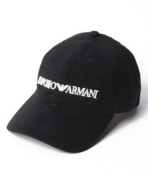 EMPORIO ARMANI(エンポリオアルマーニ)/エンポリオ・アルマーニ 627901CC994 帽子 キャップ ロゴ 刺繍 ベロア メンズ/ブラック