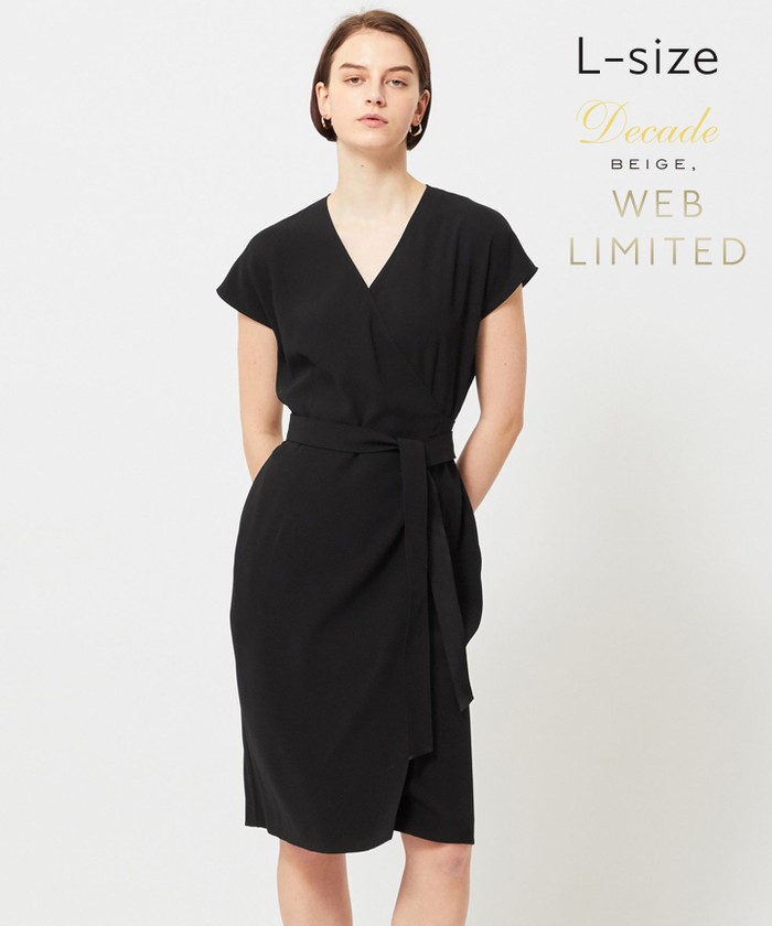 BEIGE 【WEB&一部店舗限定・L−size】CINDY / ラップドレス BLACK×BLACK 8 BEIGE 【WEB&一部店舗限定・L−size】CINDY / ラップドレス BLACK×BLACK 8