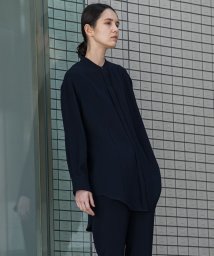 la.f.../【大きいサイズ】ダブルクロス2WAYロングシャツブラウス≪洗濯機で洗える/セットアップ対応≫/505844733