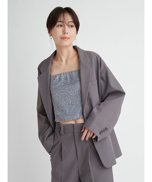 セール】【セットアップ対応商品】【emmi atelier】テーラードオーバー 