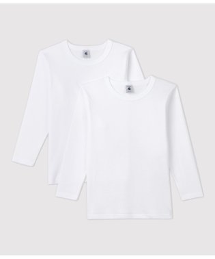 PETIT BATEAU/ホワイト長袖Ｔシャツ２枚組/505845185