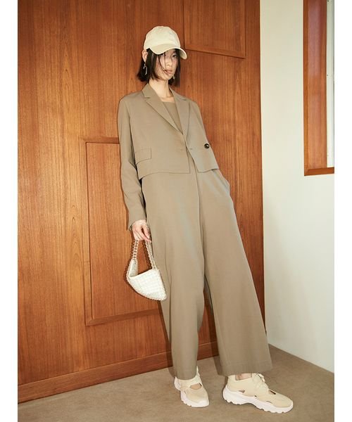 【セットアップ対応商品】【emmi atelier】フロントタックオールインワン 予めご了承ください