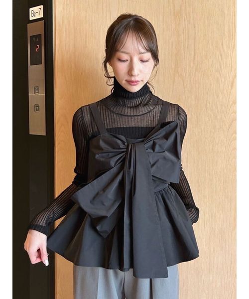 ペプラムリボントップス【WEB限定カラーあり】(505845885)|阪急 ペプラムリボントップス【WEB限定カラーあり】(505845885)|阪急