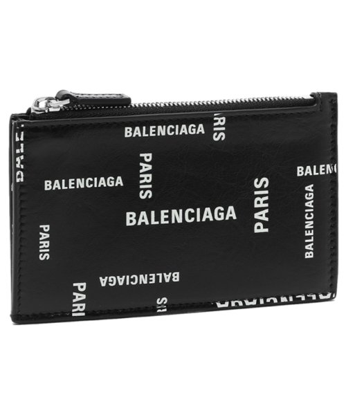 BALENCIAGA(バレンシアガ)/バレンシアガ カードケース フラグメントケース コインケース ブラック ホワイト メンズ BALENCIAGA 640535 2AAOC 1097/その他