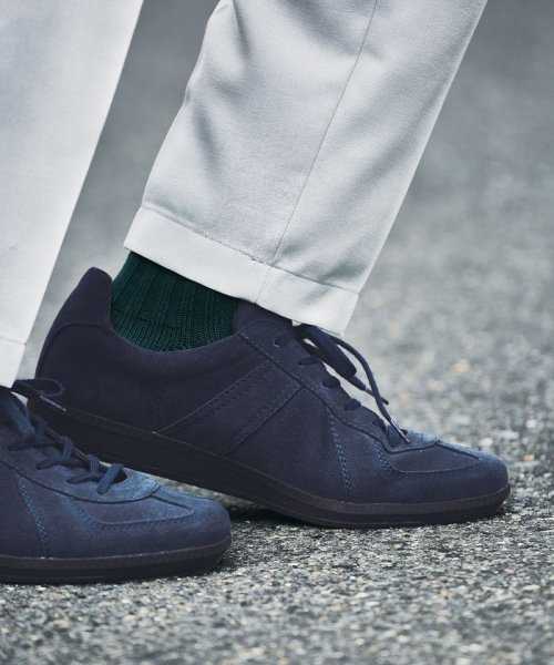 green label relaxing(グリーンレーベルリラクシング)/【別注】＜GERMAN TRAINeR＞GLR ジャーマントレーナー スエード スニーカー/NAVY