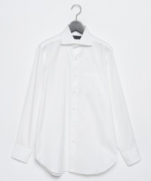 D'URBAN(ダーバン)/ドビーパターンドレスシャツ(ワイドカラー)/ホワイト