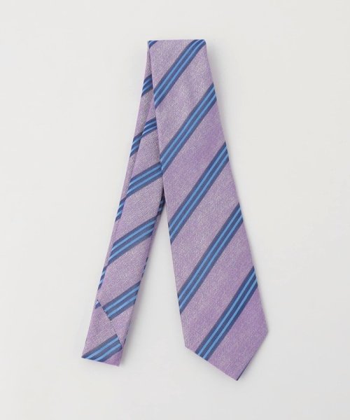 green label relaxing(グリーンレーベルリラクシング)/＜Seaward & Stearn＞8.0cm ストライプ4 ネクタイ/LILAC