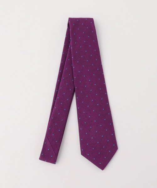 green label relaxing(グリーンレーベルリラクシング)/＜Seaward & Stearn＞8.0cm ドット ネクタイ/PURPLE