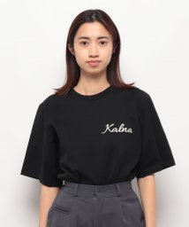 KALNA(カルナ)/ウルティマベーシック刺繍Ｔシャツ/BLACK