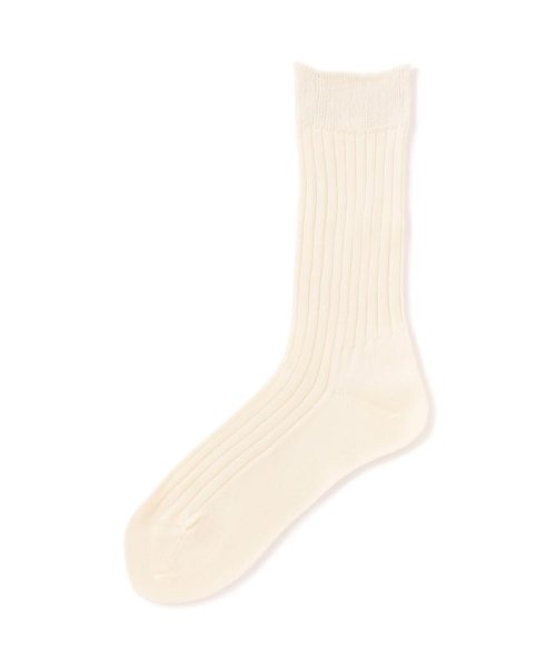 B'2nd(ビーセカンド)/MARCOMONDE（マルコモンド）high quality cotton ribbed socks/ホワイト