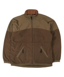 WILD THINGS(ワイルド シングス)/WILD THINGS ワイルドシングス フリース ジャケット アウター メンズ POLARTEC WIND PRO MIDDLE JACKET ブラック グレ/カーキ