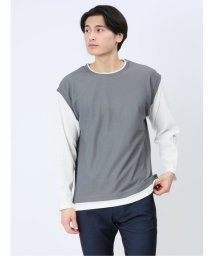 TAKA-Q/さまになる フェイクレイヤード クルーネック長袖Tシャツ メンズ Tシャツ カットソー カジュアル インナー ビジネス ギフト プレゼント/505847458