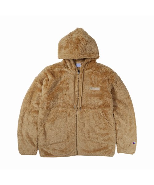 CHAMPION(チャンピオン)/ チャンピオン Champion ジャケット フリースジャケット ジップアップ アウター フーデッド メンズ ボア ZIP HOODED JACKET ブラック/ベージュ