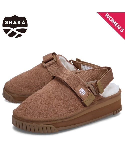 SHAKA(シャカ)/ SHAKA シャカ サンダル スナッグ クロッグ ボア プラットフォーム へアリースエード レディース SNUG CLOG BOA PLATFORM HAIR/その他