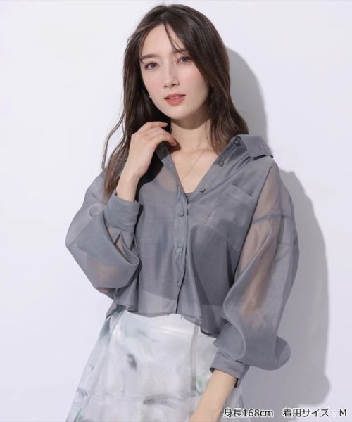 クロップドシアーシャツ×2WAYニットセット(505848378  