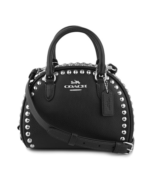 COACH コーチ アウトレット ハンドバッグ CM071 SVDTV リベット COACH アウトレット ハンドバッグ CM071 シドニー シルバー/ブラック SILVER/BLACK