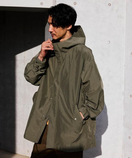 スプリットヤーンタフタショートモッズコート 着用サイズ