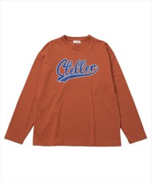GLAZOS(グラソス)/【プチプラ】アソートフロントロゴプリント長袖Tシャツ/オレンジ