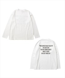 GLAZOS(グラソス)/【プチプラ】アソートバックプリント長袖Tシャツ/ホワイト