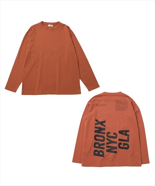 GLAZOS(グラソス)/【プチプラ】アソートバックプリント長袖Tシャツ/オレンジ