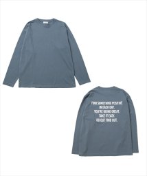 GLAZOS(グラソス)/【プチプラ】アソートバックプリント長袖Tシャツ/ディープブルー