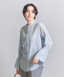 BEAUTY&YOUTH UNITED ARROWS(ビューティーアンドユース　ユナイテッドアローズ)/コットンシフォンドビー フレアスリーブ シャツ/LT.BLUE