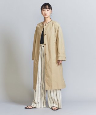 BEAUTY&YOUTH UNITED ARROWS/コットンナイロン ノーカラー ベルトコート －撥水加工－/505842970