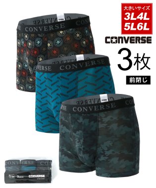 MARUKAWA/【CONVERSE】コンバース 大きいサイズ 3L 4L 5L 6L 総柄 ボクサーパンツ 3枚セット メンズ 下着 アンダーウェア 3枚組み 3P/505844941