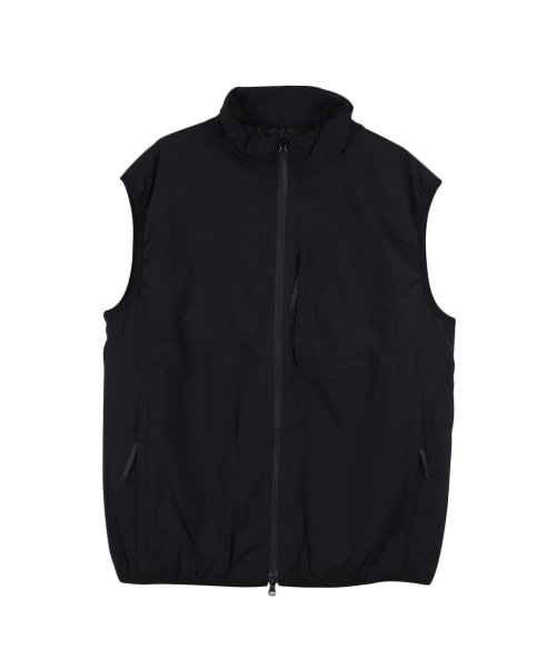 GRAMICCI(グラミチ)/ GRAMICCI グラミチ ベスト アウター ソフトシェル EQT パディング メンズ 薄い ナイロン SOFTSHELL EQT VEST ブラック グレー/ブラック