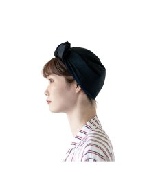 ITSUKI(イツキ)/ ITSUKI イツキ ナイトキャップ ヘアバンド ロングヘア ヘアークレープリー レディース シルク コットン HAIR CREPERIE ブラック ネイビー/ネイビー