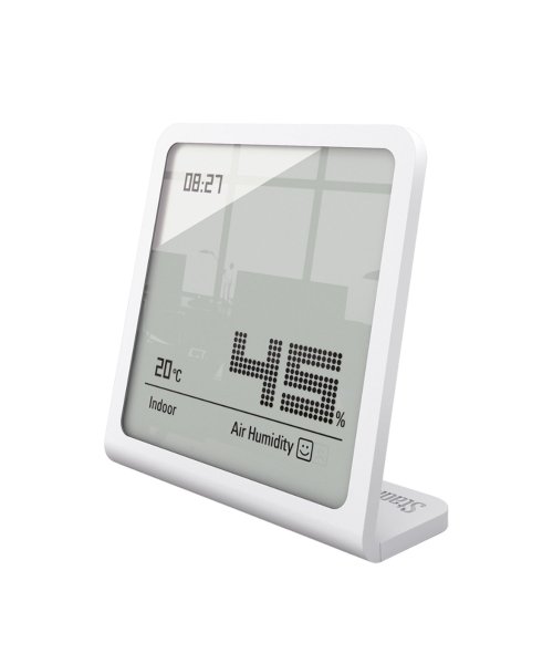 Stadler Form(スタドラフォーム)/ Stadler Form スタドラフォーム 置時計 デジタル 電池式 温度計付き ハイグロメータークロック HYGROMETER CLOCK ブラック ホワイ/ホワイト