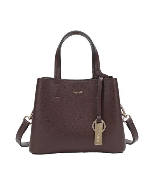 Ungrid(アングリッド)/ アングリッド Ungrid トートバッグ ショルダー ハンドバッグ レディース 斜め掛け MINI HANDBAG 51180S/ダークブラウン